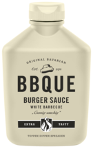 BBQUE Burger Sauce White Barbecue in der weißen Flasche
