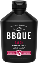 BBQUE Bacon Sauce in der schwarzen Flasche