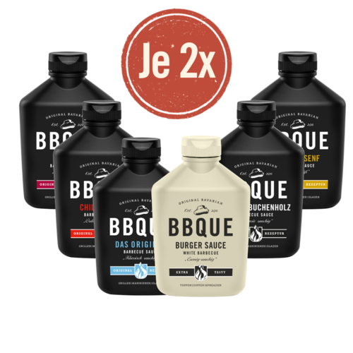 BBQUE Saucen Bundle Master Grill Box mit 12x 400ml Flaschen