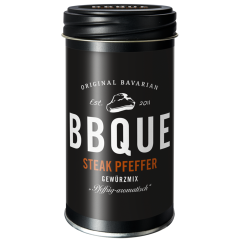 BBQUE Steakgewürz Pfeffer Steak in der schwarzen 220g Dose