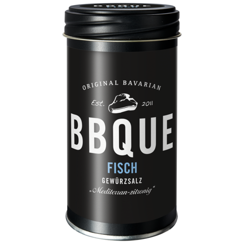 BBQUE Fischgewürz in der schwarzen 220g Dose