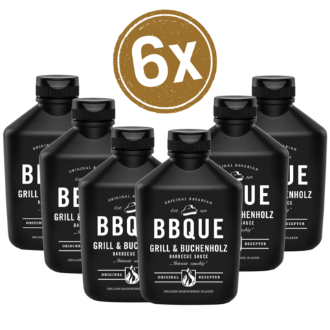 BBQUE Grill und Buchenholz Sauce 6x400ml